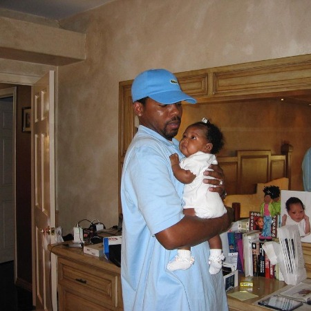 Alijan Kai Haggins with her father Carvin Haggins when she was a toddler.